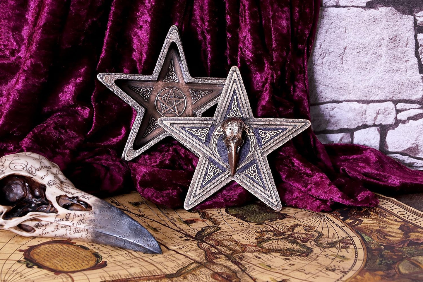 Nemesis Now Pentagram Raven Box - Caja (16,5 cm), color bronce