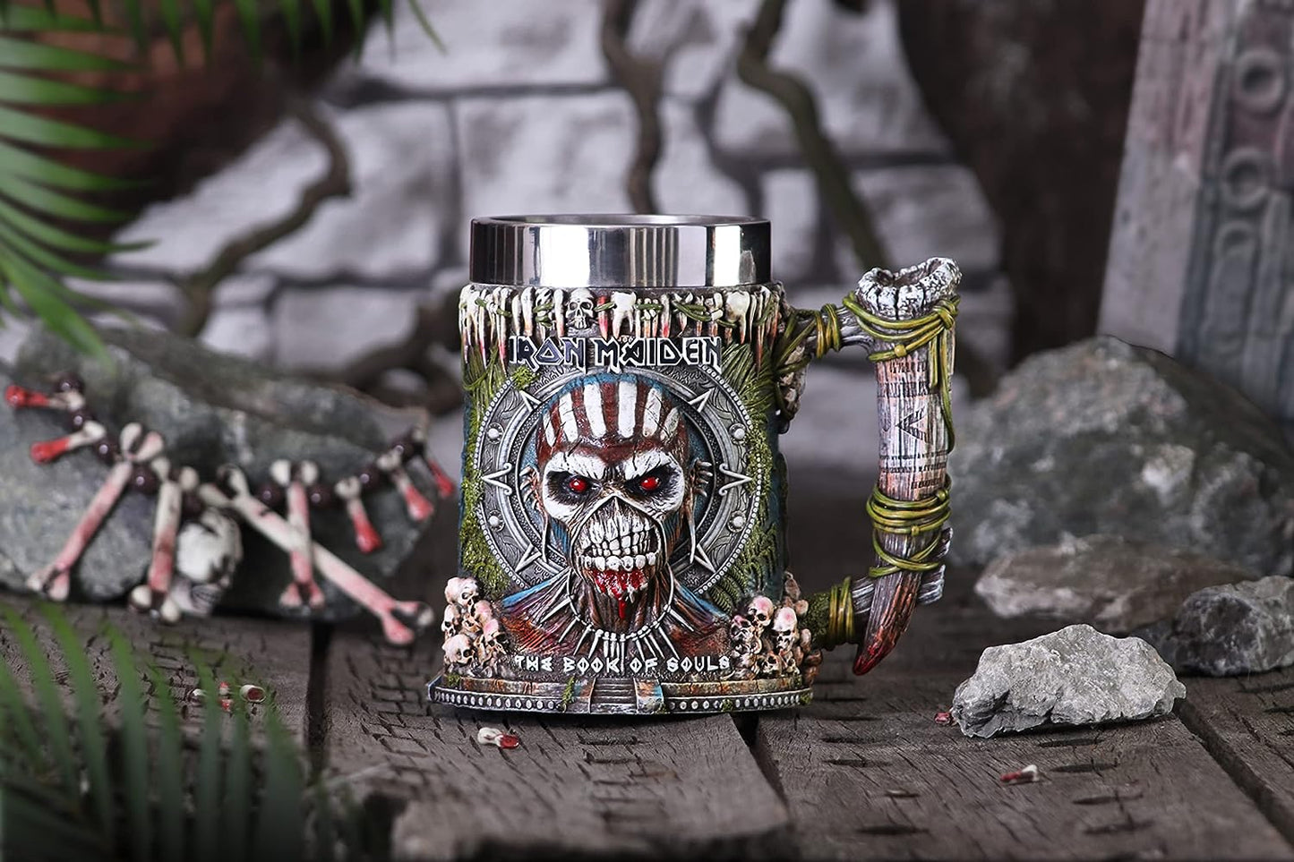 Nemesis Now Officially Licensed Iron Maiden Book of Souls Tankard, Multi Coloured, 17.5cm