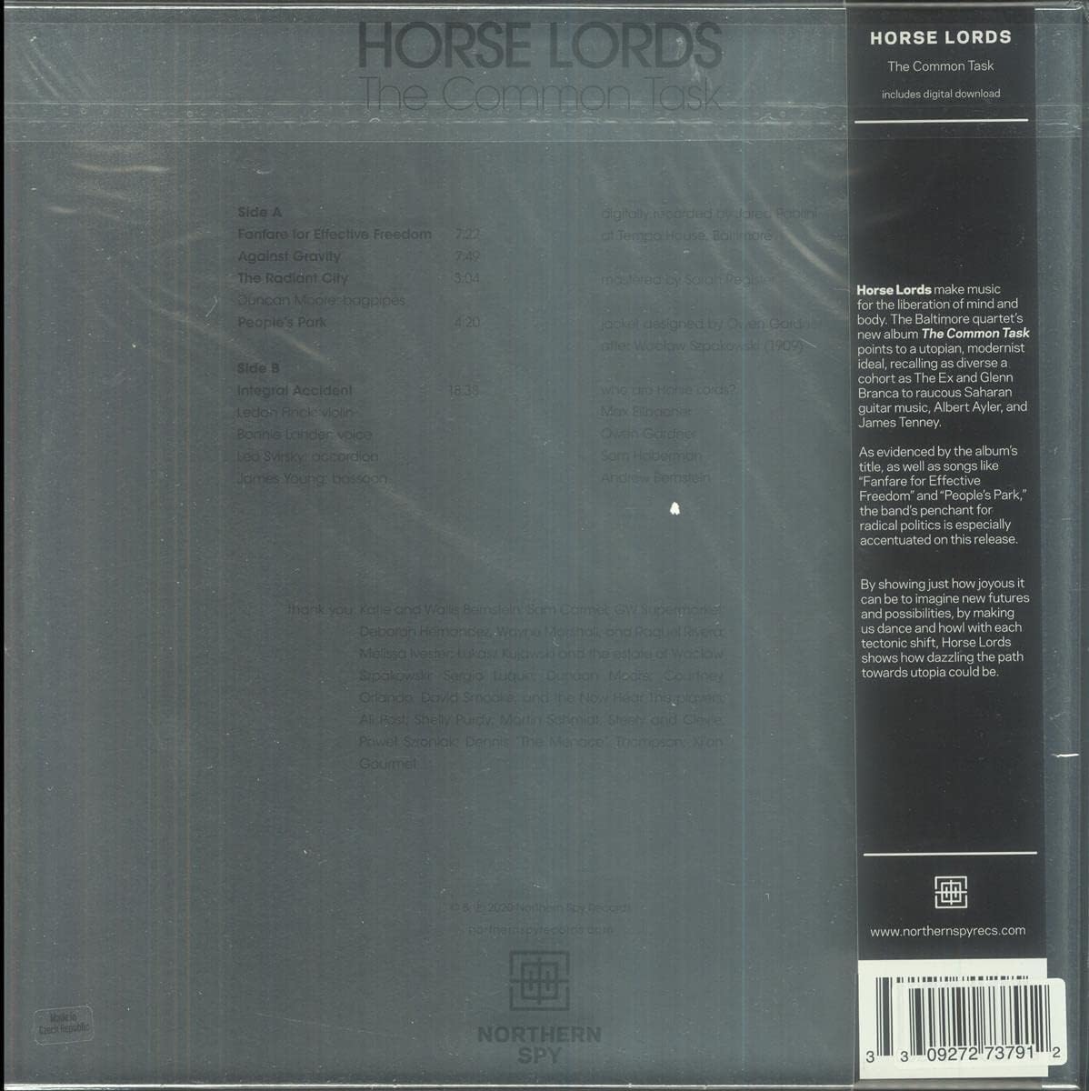 Horse Lords - The Common Task 2022 Indie Exclusive Green/Blue Color-in-Color
