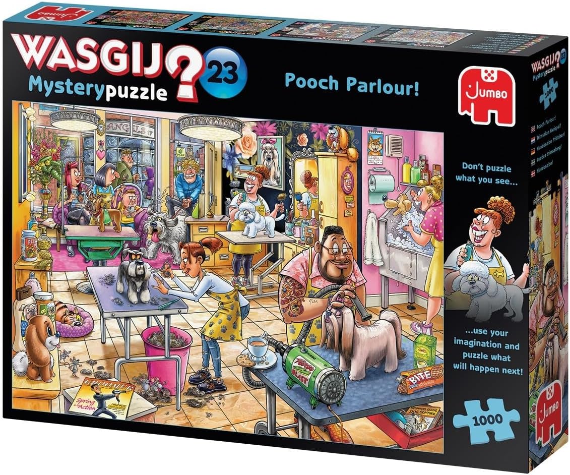 Jumbo, Wasgij Mystery 23, Pooch Parlour, Jigsaw Puzzles for Adults, 1000 piece