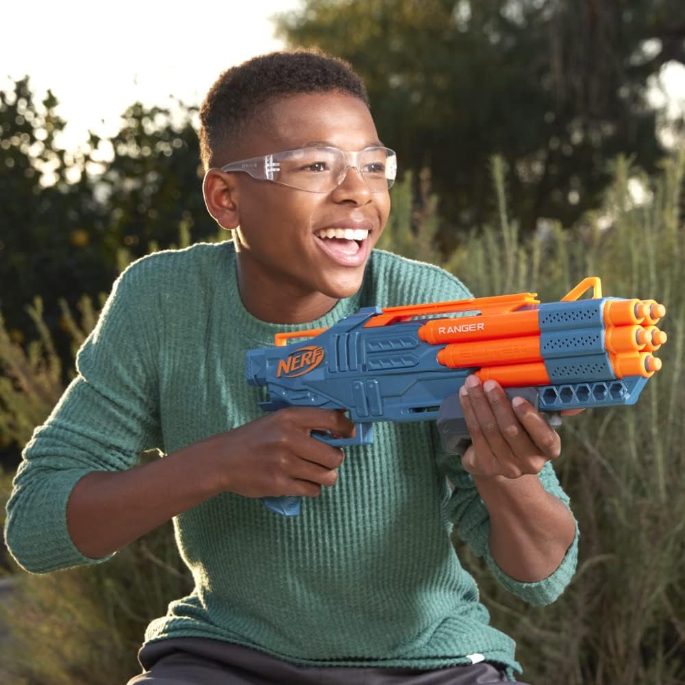 Nerf Elite 2.0 Ranger PD-5 Blaster, 5-Barrel Blasting, 10 Nerf Elite Darts, Easy To Use, Dart Storage, Pump Action