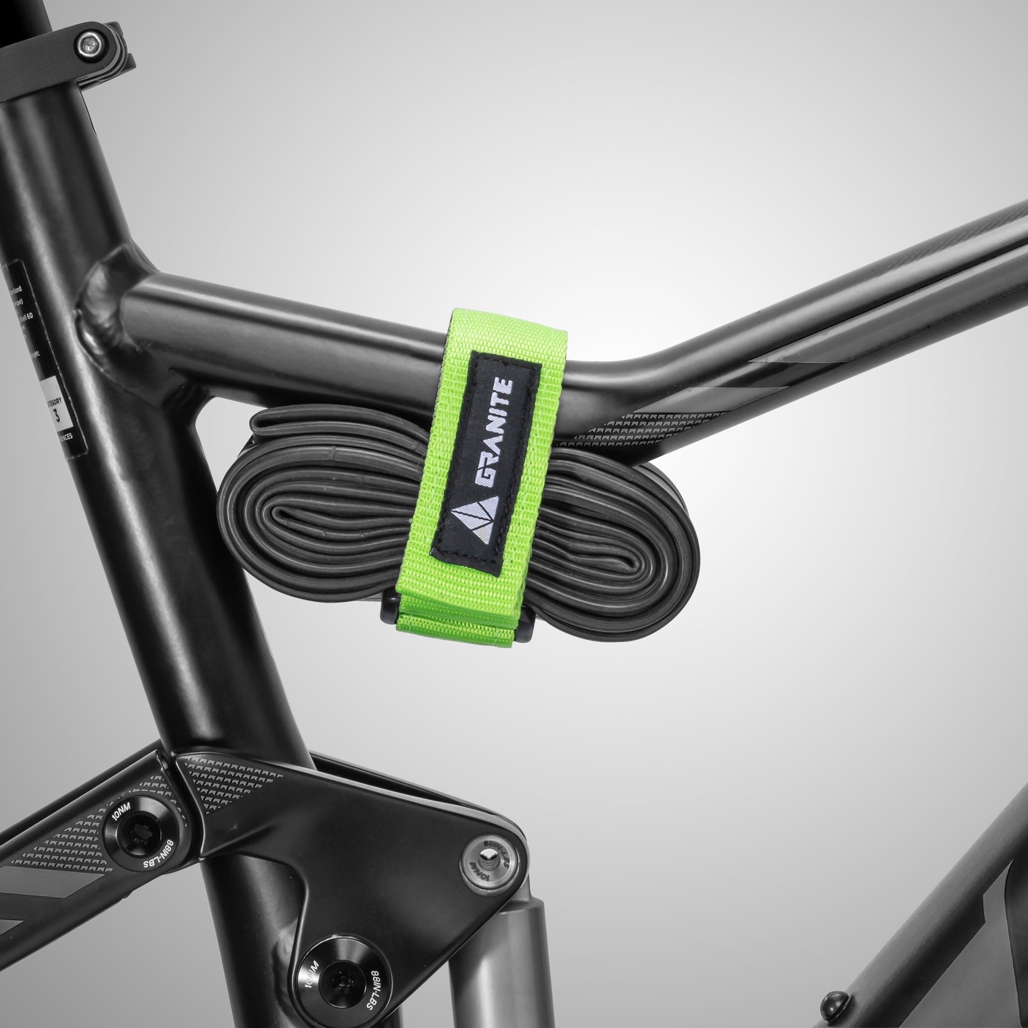 Granite Rockband MTB Frame Carrier Strap for Inner Tubes and Bike Tool Kit, Bike Storage Solution for Attaching Extra Gear on Your Mountain Bike, BMX Bike, Road Bike and Gravel Bike