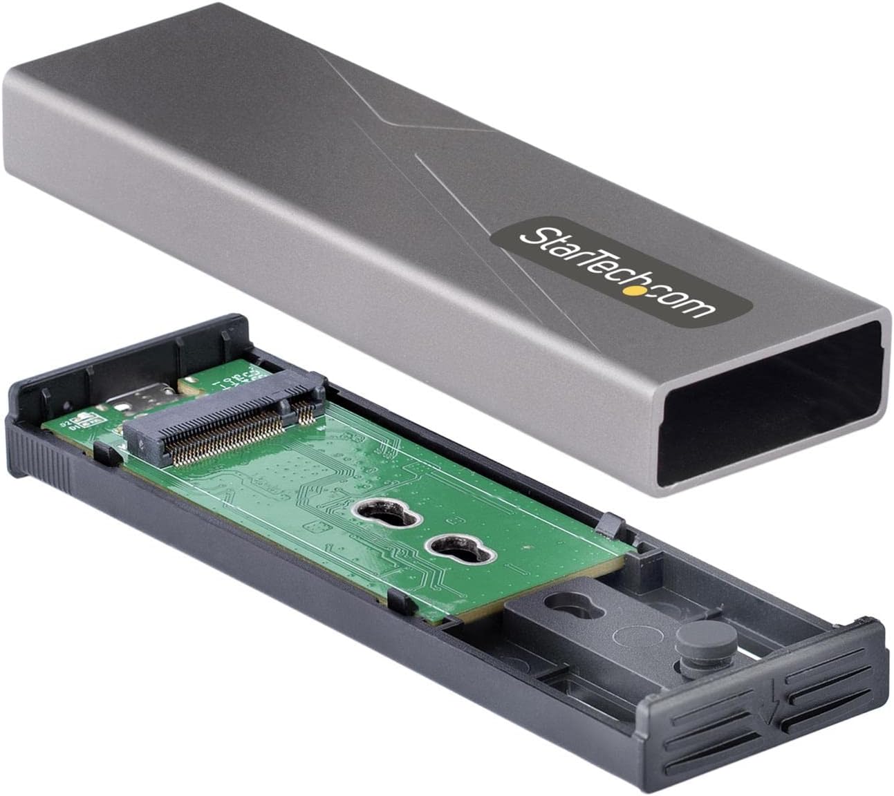 StarTech.com USB-C 10Gbps to M.2 NVMe or M.2 SATA SSD Enclosure - Tool-free External M.2 PCIe/SATA NGFF SSD Aluminum Case - USB Type-C&A Host Cables - Supports 2230/2242/2260/2280 (M2-USB-C-NVME-SATA