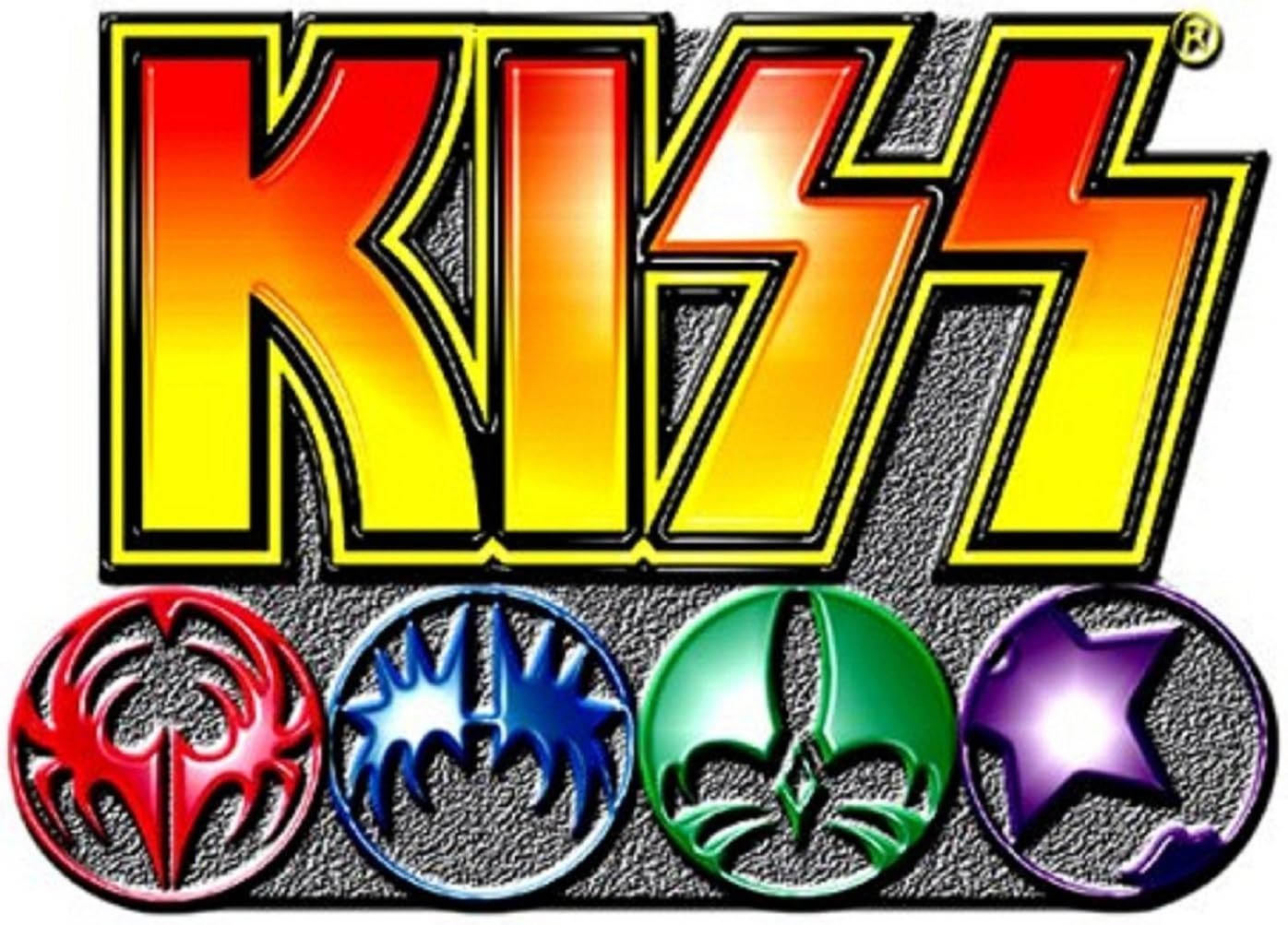 KISS Pin Badge: Logo & Icons