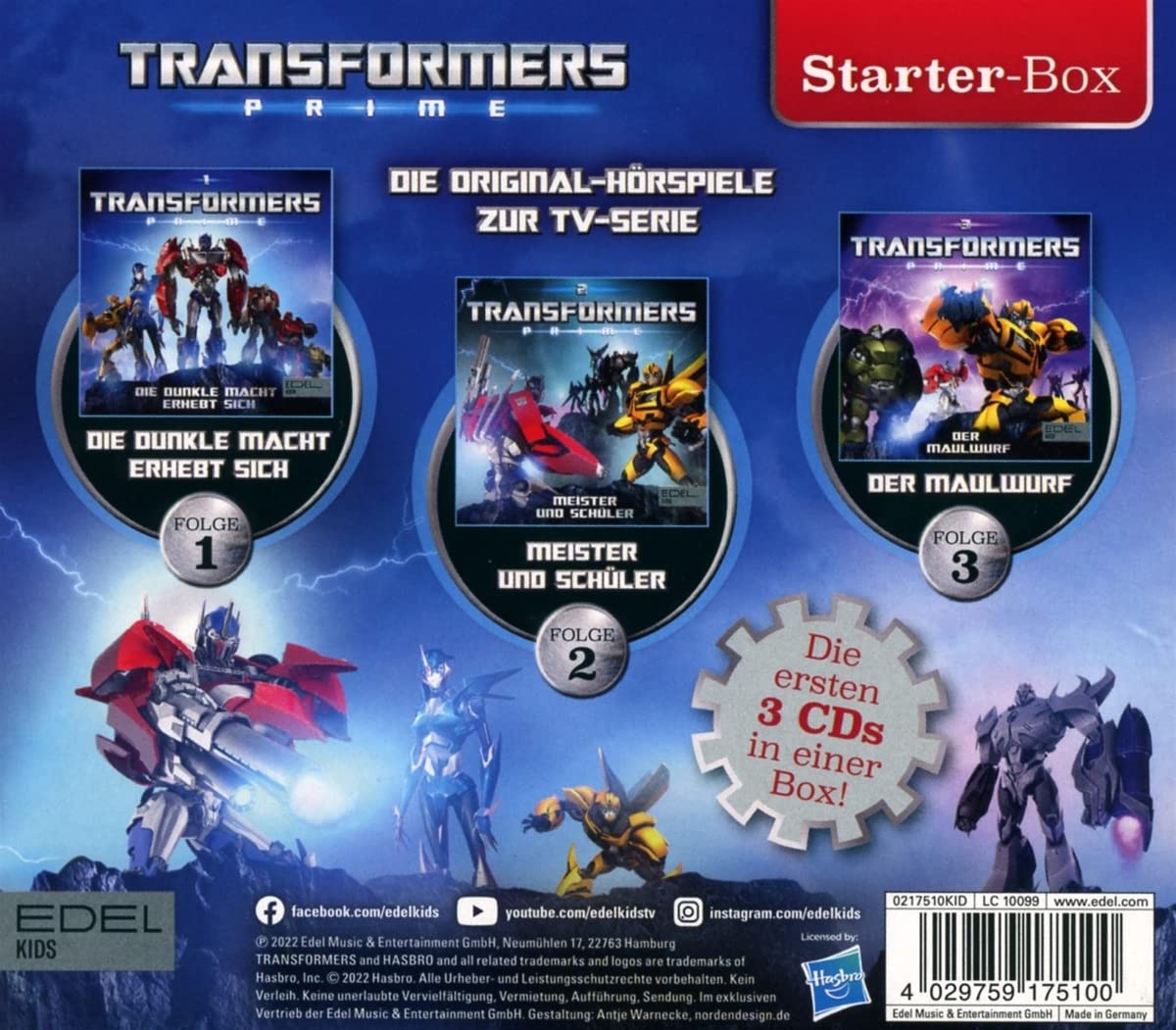 Transformers Prime: Starter-Box (1 -3) - Die Original-Hörspiele zur TV-Serie