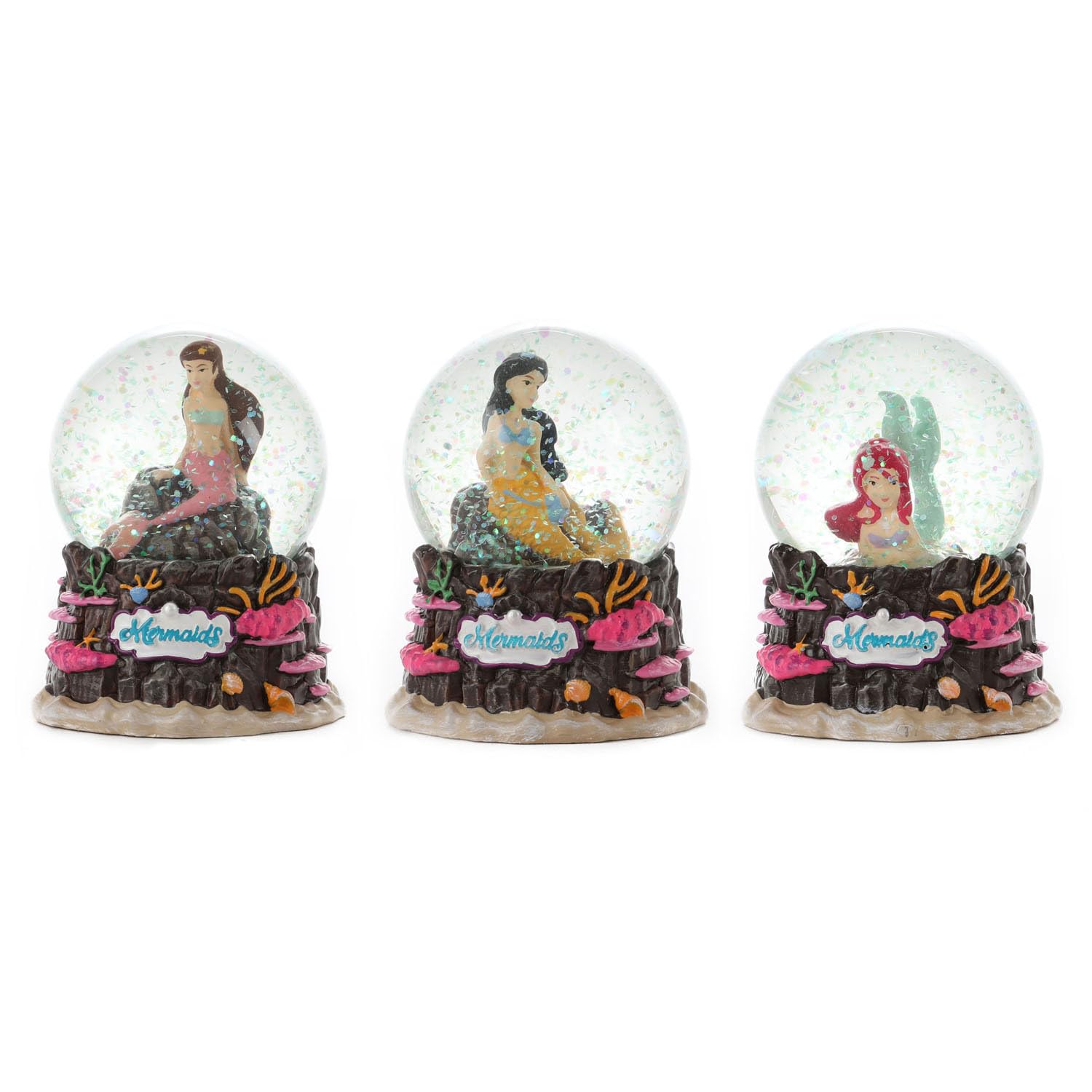 Mermaid - Mermaids Snow Globe 3-Ass No Toys, Multicolor (35363Z