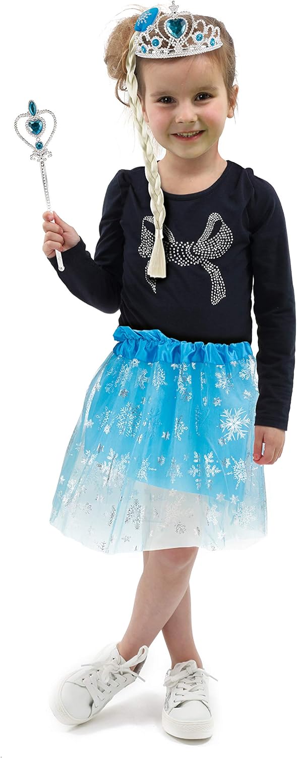 Ice Princess 4-piece dressing set WITH TUTU, TIARA AND PRINCESS STAFF XL 40X62CM