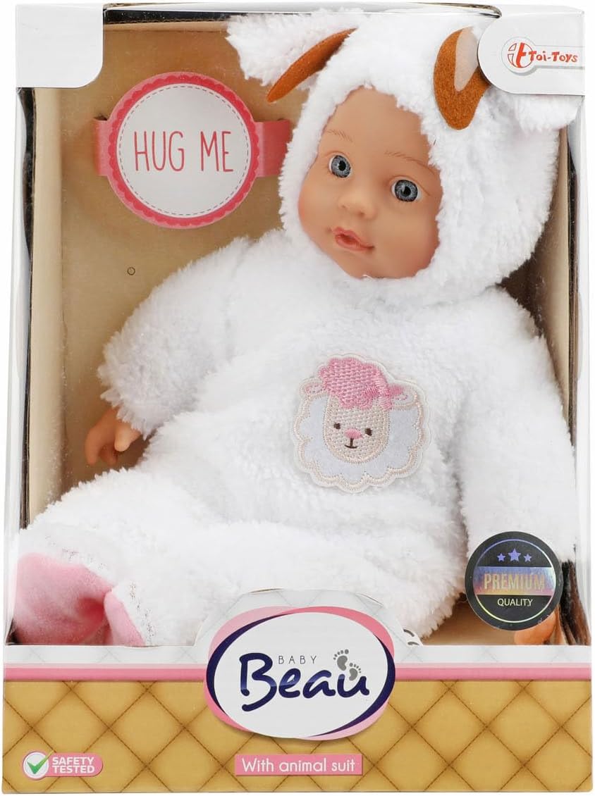 myToyscenter Babypuppe im Tieranzug als Schaf 20x25x17 cm