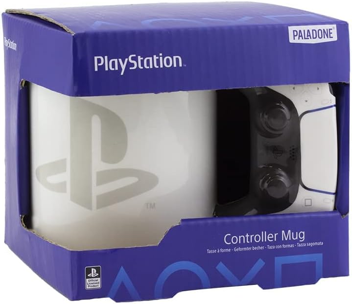 Paladone Playstation Shaped Ceramic Coffee Mug | PS5 Accessories Novelty Gifts (PP9403PS), Multicolor