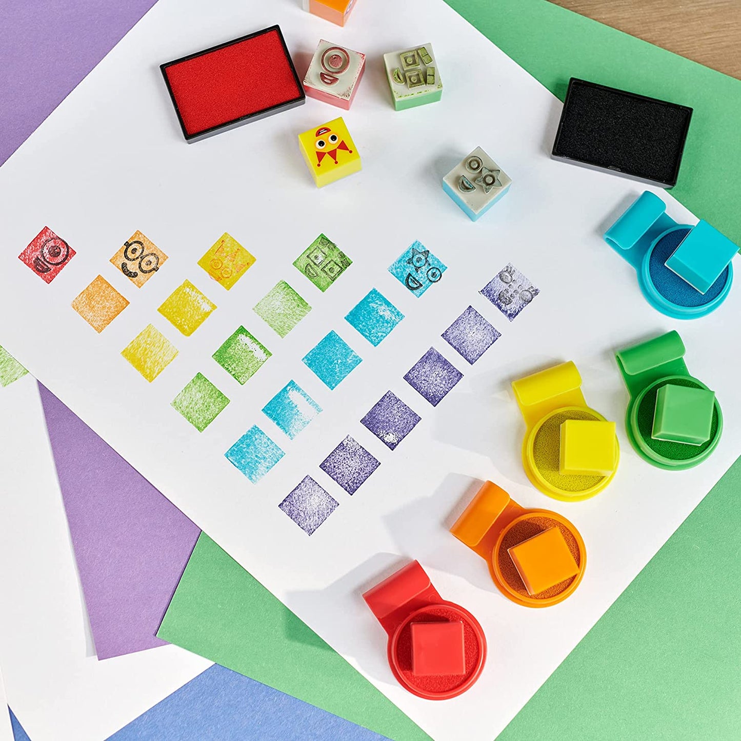 Learning Resources Numberblocks Stampoline Park Stamp Activity Set Numberblocks Colours Washable Inks Arts and Crafts Colour Blocks Hobby Art 32 Pieces Gifts for 3 4 5 6 7 Year Old Kids Boys & Girls