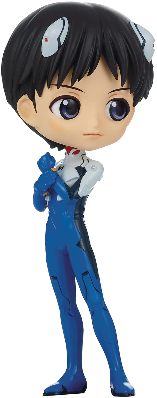 Banpresto BP18353 Figura Q Posket Shinji Ikari (Version A) Evangelion: New Theatrical Edition 14 cm, Multicolor
