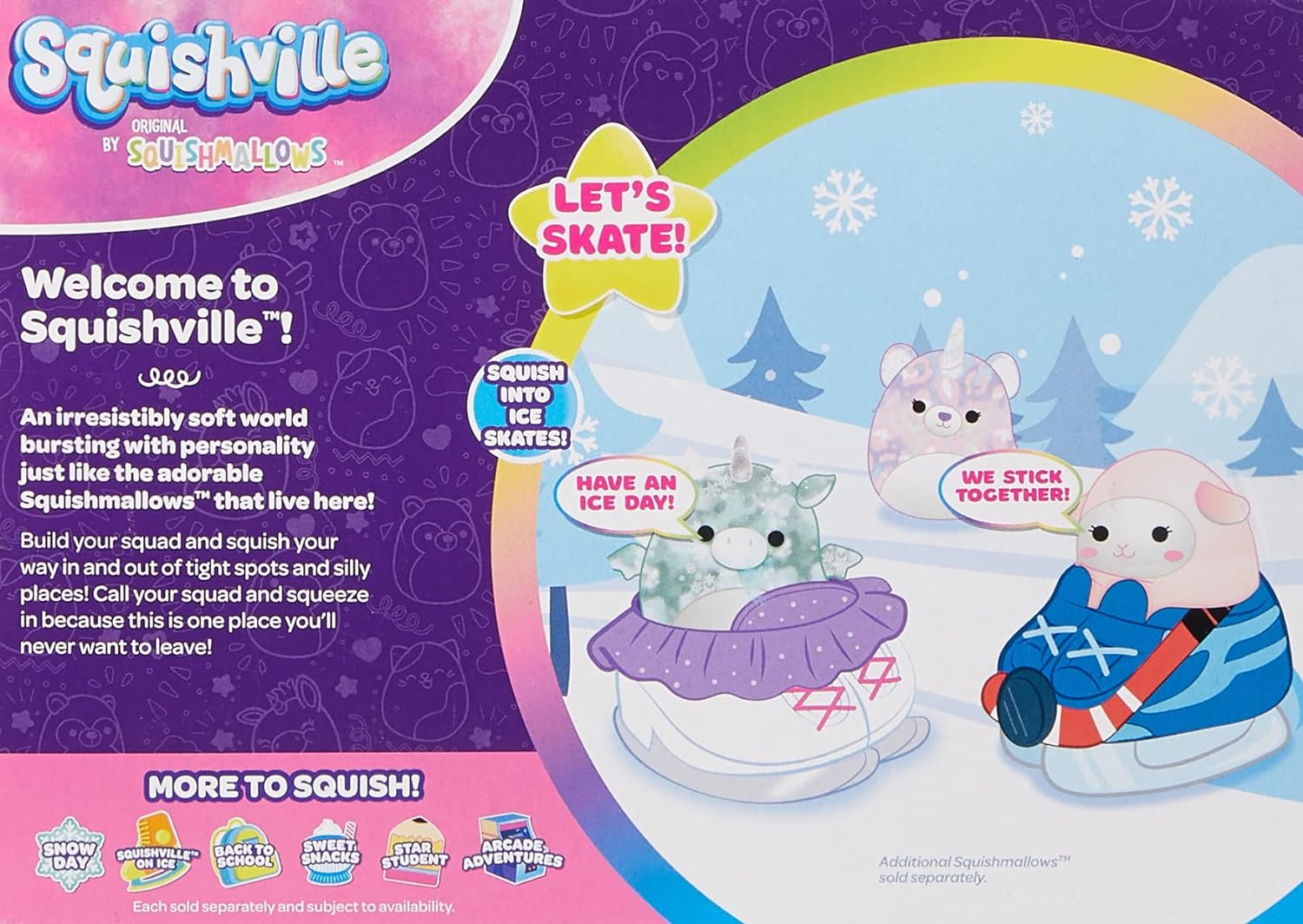 Squishville SQM0318 Ice Accessory Set Plush Toys for Kids, Multicolor, 2 Inch Squishville on Ice