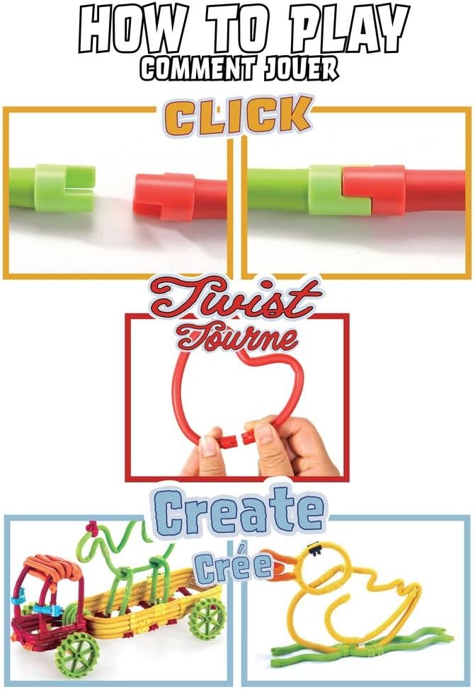 Spaghetteez craft kit for kids from 4 years, sensory toys for boys and girls, ideal as a gift, flexible construction toys for arts and crafts in a set of