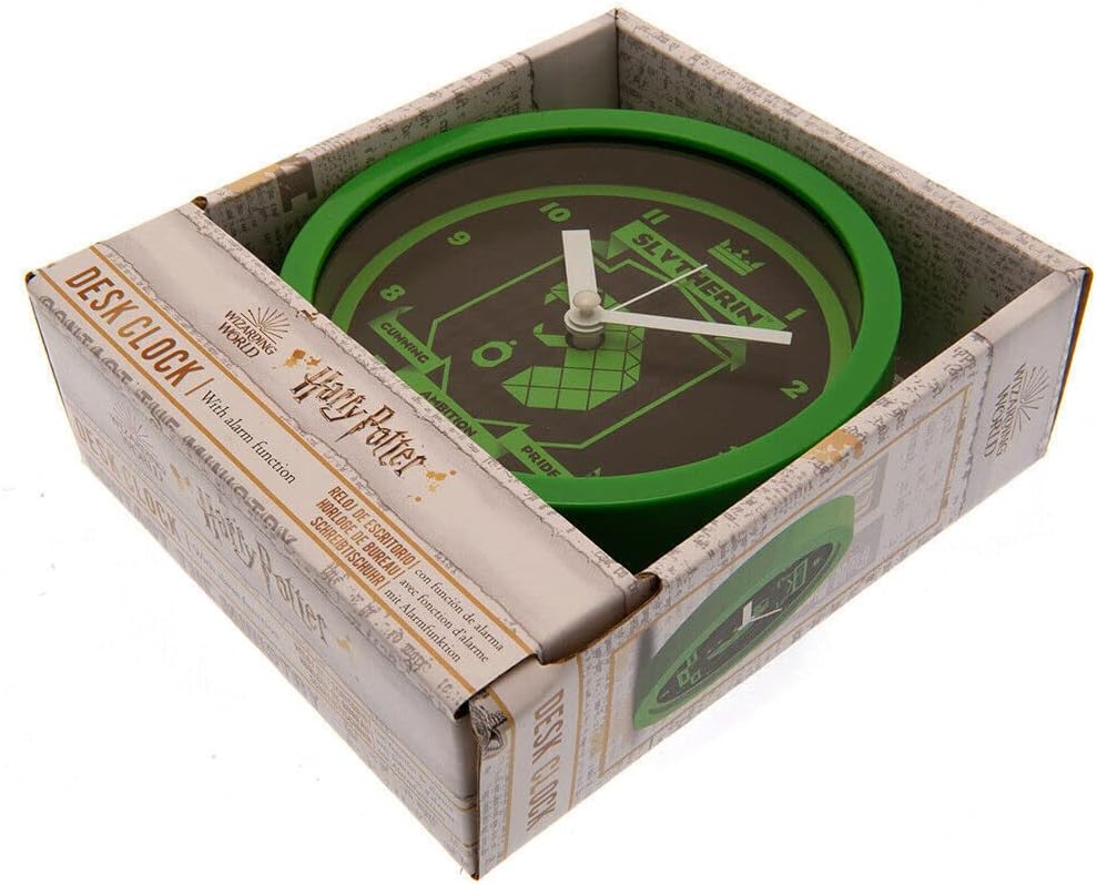 HARRY POTTER Alarm Clock (Slytherin Modernist) 12cm diameter - Official Merchandise