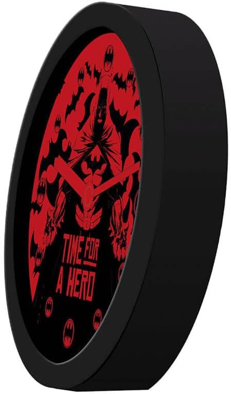 Pyramid International DC Comics Alarm Clock (Batman Time For A Hero Design) 12cm Diameter in Presentation Box - Official Merchandise