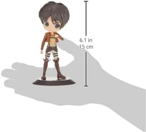 Banpresto Attack On Titan - Qposket - Eren Yeager A - Figurine 14 cm, Black, One Size