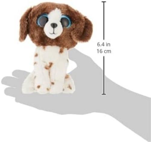 TY 2007517 Muddles Brown & White Dog Beanie Boo Stuffed Animal, Multicoloured Dog Muddles