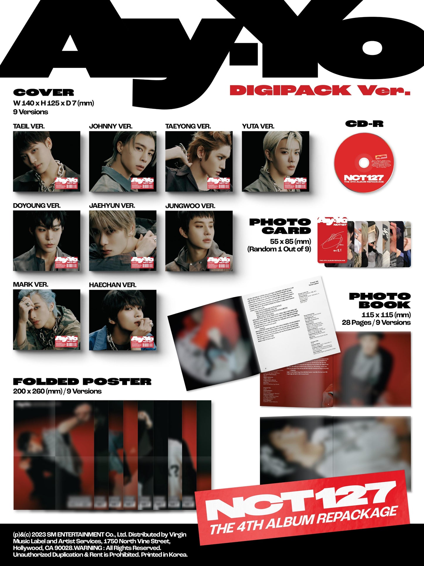 NCT 127 the 4th Album Repackage 'Ay-yo'