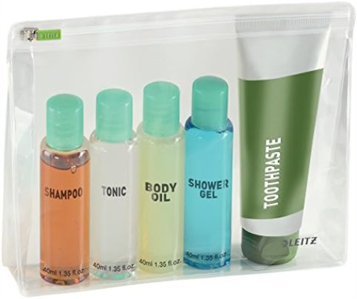 Leitz Medium Traveller Zip Pouch Complete Range, Plastic, Clear