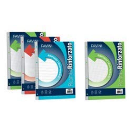 Favini A476864 Ricambio Rinforzato Trasparente, 5 Confezioni