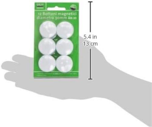 Lebez Blister Magnet Office, diameter 30 mm, 6-Pack 12 Packs Magnets