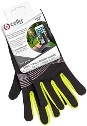 Celly SPORTGLOVE17YL Touch Gloves, Yellow