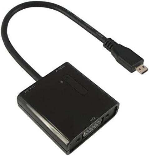 Nilox nx080200129 0.15 m Micro-HDMI VGA (D-Sub) Black Video Cable Adapter – Video Cable Adapters (0.15 m, Micro-HDMI, VGA (D-Sub), Male, Female, Black