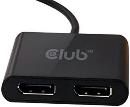 Club 3D USB A auf DisplayPort? 1.2 Dual Monitor 4K 60H USB A Stecker auf 2X DisplayPort Buchse schwarz