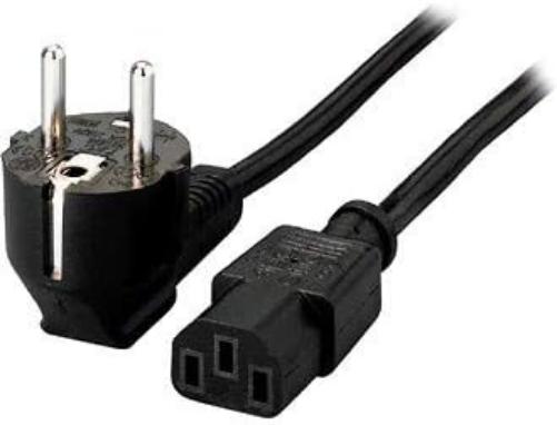 Equip Power Cable Connection Schukon. 1.80 m Angled Black Polybag