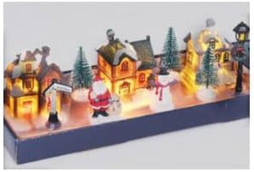 VILLAGE WITH LED | SET OF 10 PCS