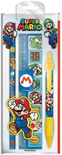 Toys & Gamers Super Mario | 5 Piece Stationery Set | Officially Licensed