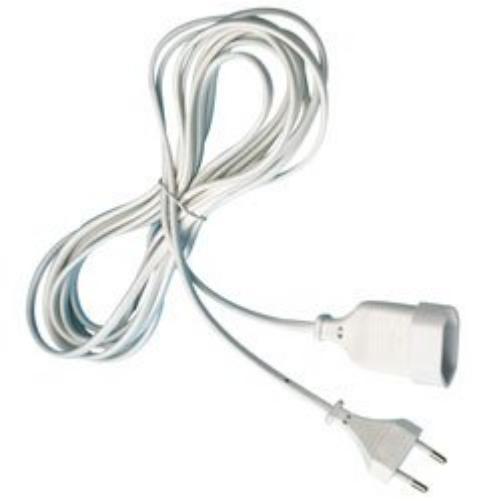 Power Extension Cord, 5,00 M, White - White