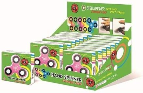 STEELSPINNER - HAND FINGER - Display Classic FLUO