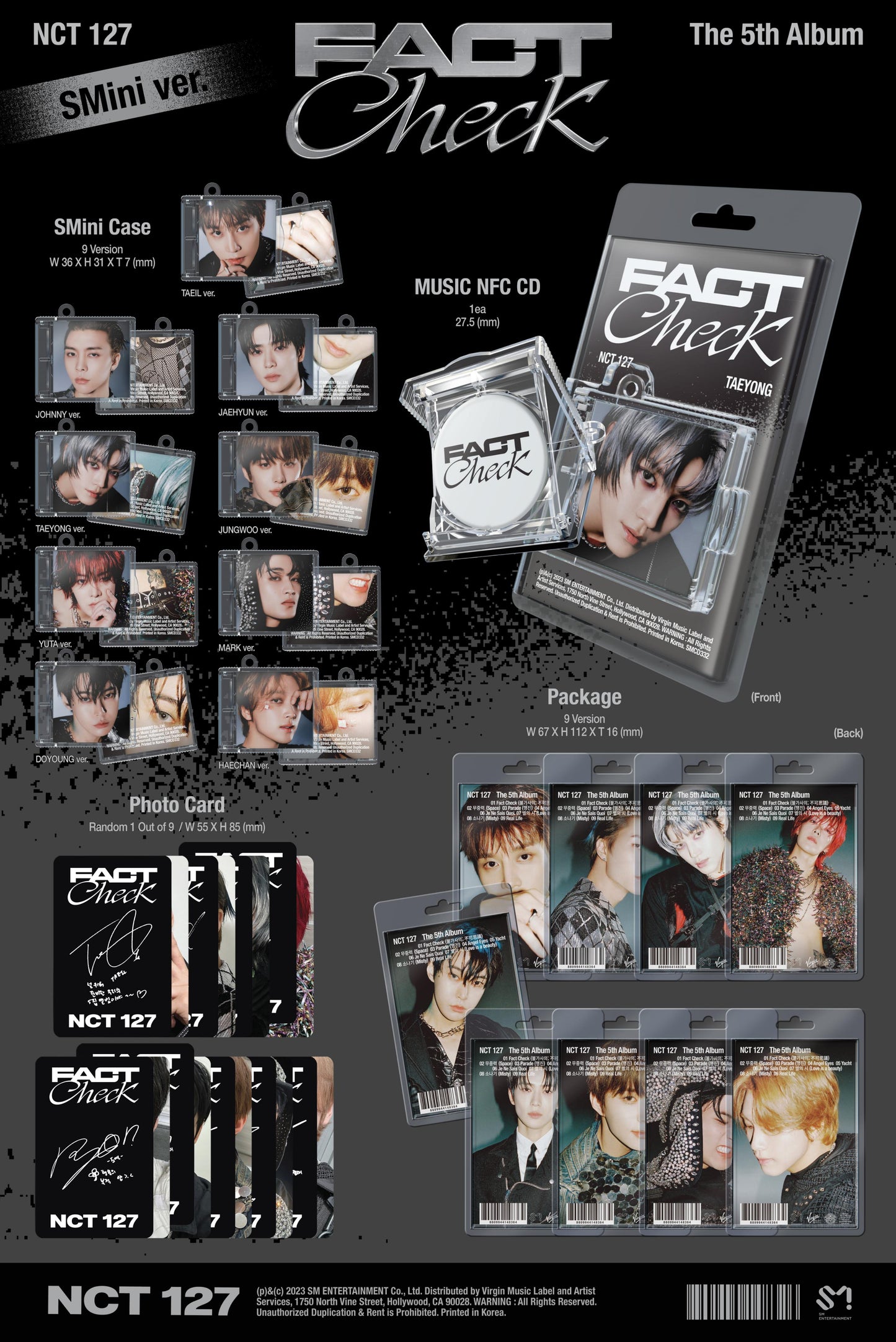 NCT 127 the 5th Album 'Fact Check' (SMini Ver.)