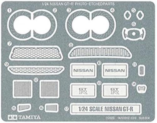 TAMIYA Nissan GTR Photo-Etched Detail Set 1/24 (Japan Import)