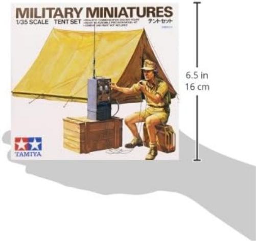 Tamiya 300035074-1:35 WWII Diorama-Set Zelt mit Funk (1