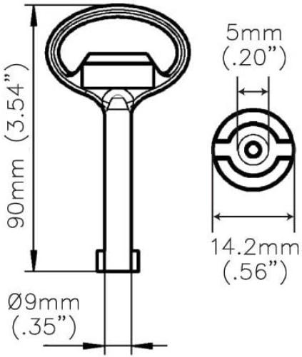 Rittal Schaltschrank-Schlussel Doppelbart Nr. 5