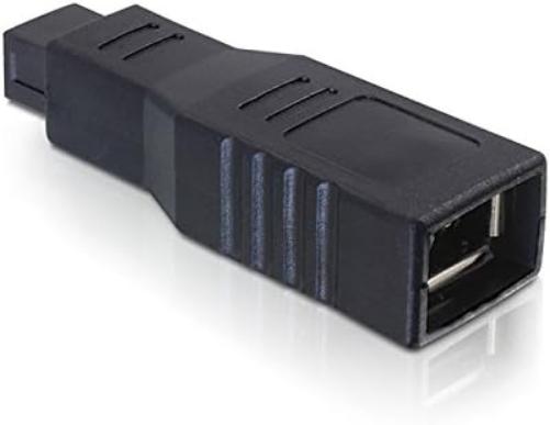 DeLOCK Adaptor FireWire 9 Pin Male > 6 Pin Female Black