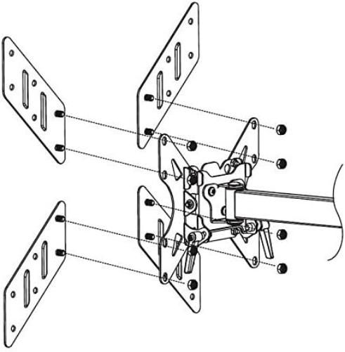 Techly Universal VESA-Adapter von 200x200 bis zu 4