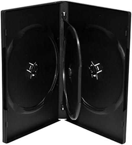 MEDIARANGE DVD Case for 4 Discs 14 mm Black Pack of 5