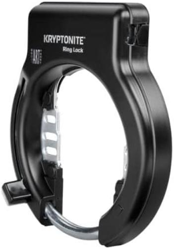Kryptonite Ring Lock with plug in capability - Non Retractable Sold Secure Silver