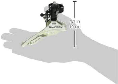 Shimano FD-TY300 Tourney 6/7-speed triple front derailleur, top pull, 28.6 mm, for 42T