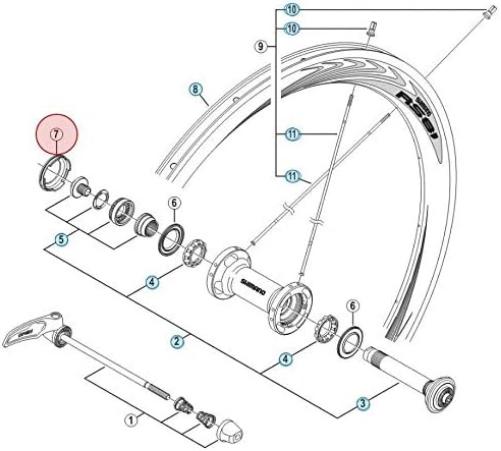 Shimano WH-6800 left hand dust cover