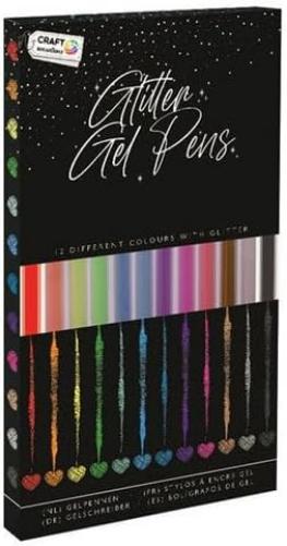 Craft Gel Glitter Pen / 12 Units