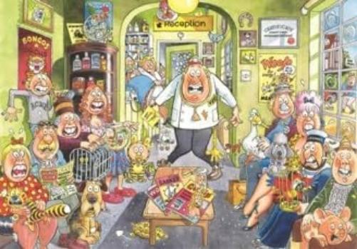 Jumbo Spiele 1119801818 Wasgij Original 18 Uproar AR The Vets! 1000 stukjes puzzel