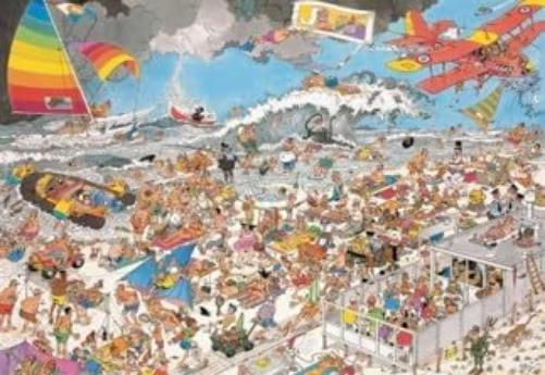 Jumbo Spiele 1119801830 Jan Van Haasteren at The Beach Puzzel met 1000 stukjes