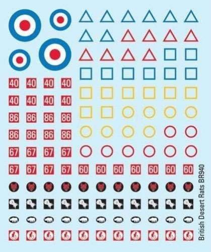 Flames Of War British Desert Rats Decals