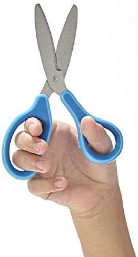 PLUS Japan Fitcut Curve Kids Scissors, Right-Handed, Blue Right-hand Blue