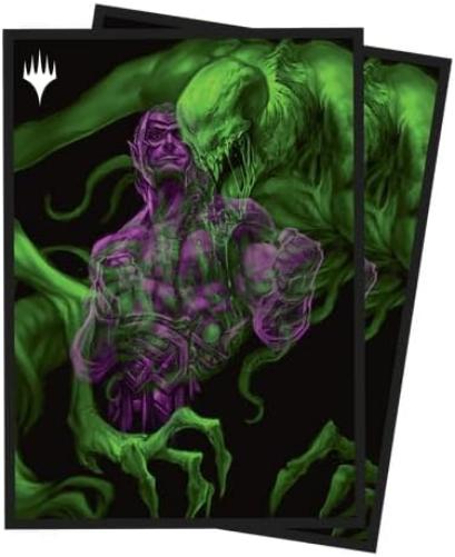 Ultra PRO - MTG Duskmourn 100ct Deck Protector Sleeves Ft. Tyvar, The Pummeler, Kartenhüllen in Standardgröße mit langlebiger ChromaFushion-Technologie, Matte Finish Kartenhüllen, MTG Kartenhüllen