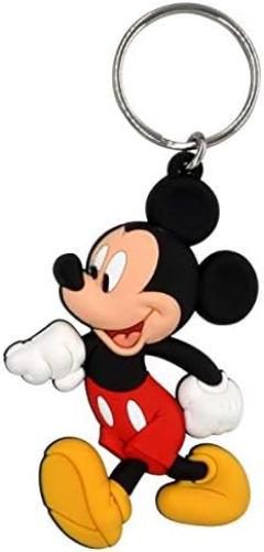 Llavero de PVC – Disney – Mickey (caminando) suave al tacto nuevo 85919, Multicolor -, 8 cm